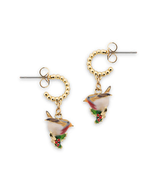 Robin & Holly Beaded Hoop Earring