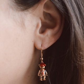 Teddy Bear Drop Earrings