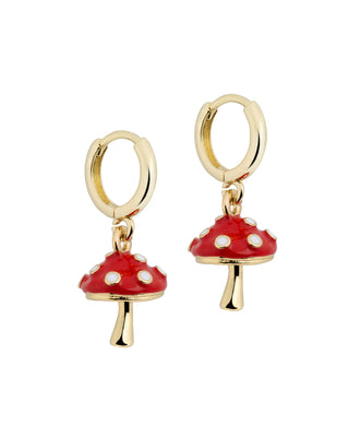 Toadstool Huggie Earrings