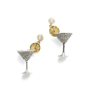 Cocktail Glass Drop Earrings