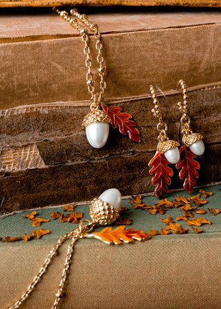 Acorn & Oak Drop Earrings