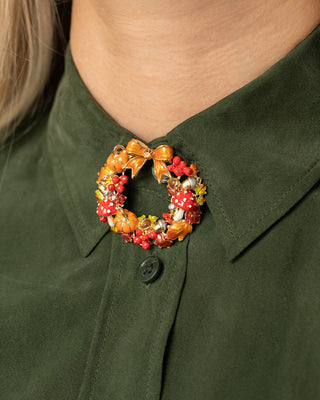 Autumn Wreath Brooch