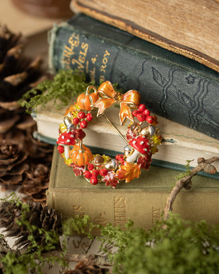 Autumn Wreath Brooch