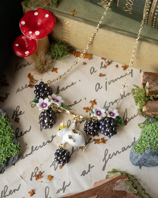 Blackberry & Mouse Branch Necklace