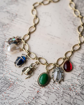 Blue Beetle Necklace