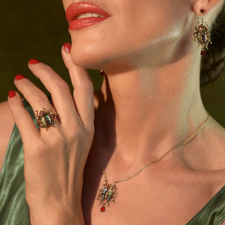 Bejewelled Beetle Pendant