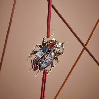 Bejewelled Beetle Statement Brooch