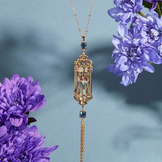 Bird Cage Drop Pendant - Small