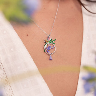 Bluebell and Butterfly Pendant - Pre-Order