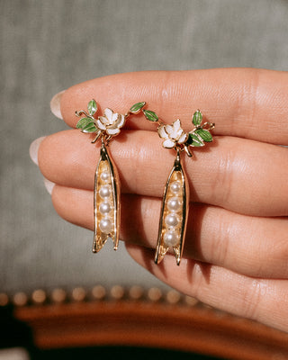 Peapod Drop Earrings