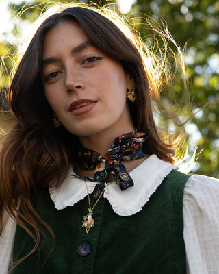 Forest Friends Twilly Scarf - Navy