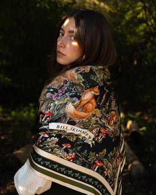 Forest Friends Narrative Scarf - Navy