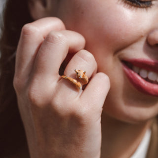 Fox Ring on finger
