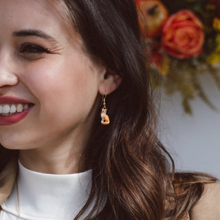 Enamel Fox Earrings