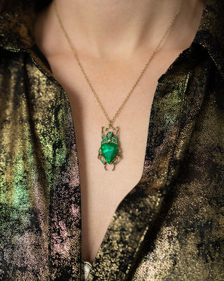Vintage Green Bug Pendant