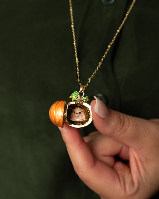 Hedgehog & Pumpkin Locket