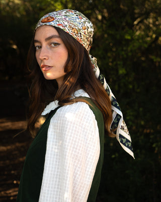 Forest Friend Print Scarf - Ivory