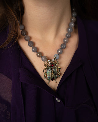 Bejewelled Beetle Statement Necklace