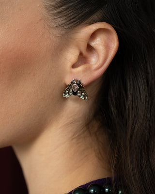 Bejewelled Moth Stud Earrings