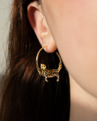 Clouded Leopard Hoops