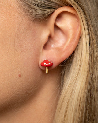 Toadstool Huggie Earrings