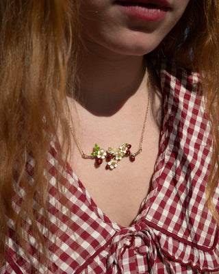 Strawberry & Mouse Necklace