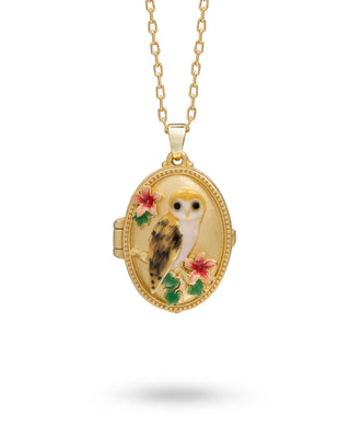 Owl & Moon Cameo Locket