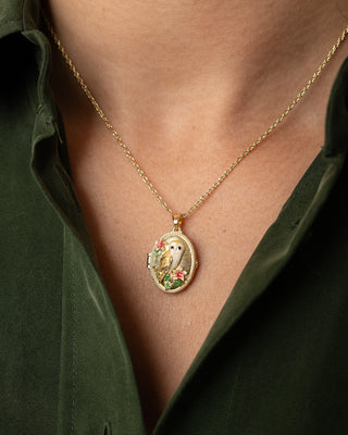 Owl & Moon Cameo Locket