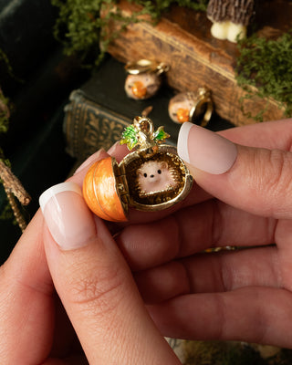 Hedgehog & Pumpkin Locket