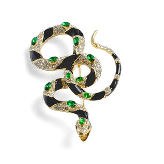 Bejewelled Snake Brooch