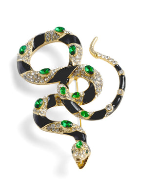 Bejewelled Snake Brooch