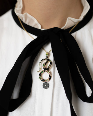 Bejewelled Snake Pendant