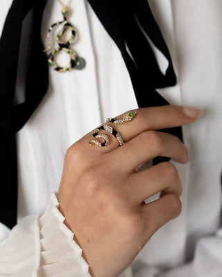 Bejewelled Snake Ring