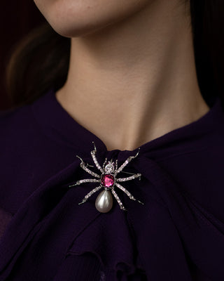Pearl Spider Brooch
