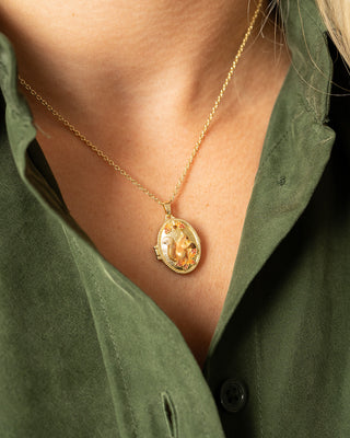 Squirrel & Acorn Cameo Locket