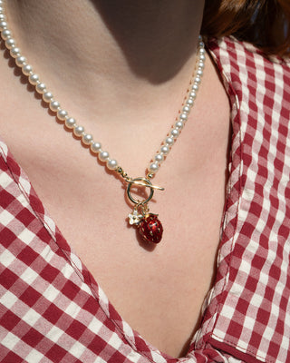 Strawberry Pearl Necklace