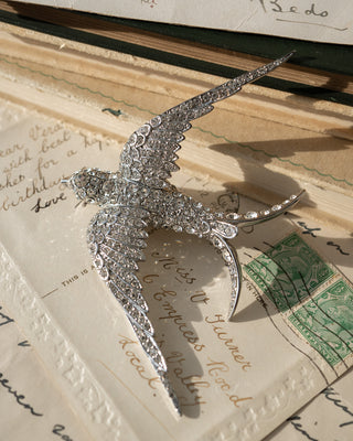 Pave Swallow Brooch