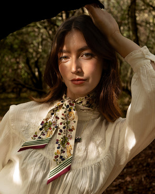 Blackberry & Mouse Twilly Scarf - Ivory