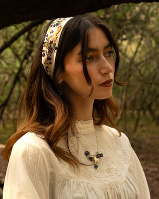 Blackberry & Mouse Twilly Scarf - Ivory