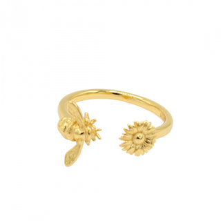 Bee & Daisy Open Ring - Gold