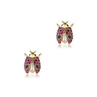 Bejewelled Ladybird Studs