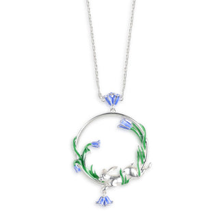 Bluebell And Hare Long Pendant