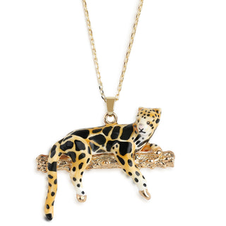 Leopard on a Branch Necklace