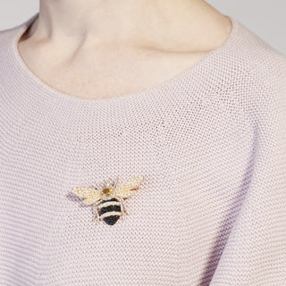Bejewelled & Pearl Bee Brooch