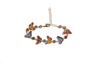 Butterfly & Crystal Link Bracelet