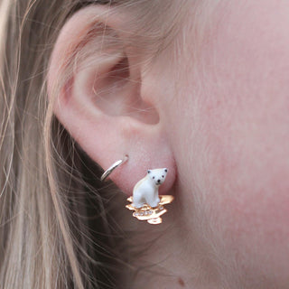 Polar Bear Stud Earrings