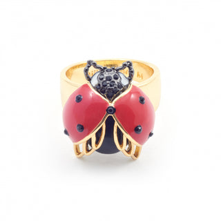 Bejewelled Ladybird Ring