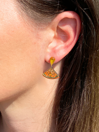 Orange Slice Drop Earrings