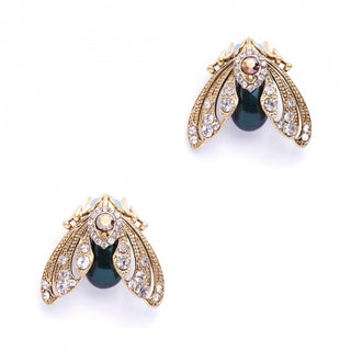 Bejewelled Moth Stud Earrings