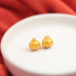 Pumpkin Stud Earrings